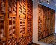 Louvered doors in vintage style