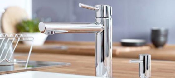 Kitchen faucets with drinking water tap