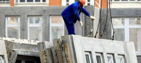 House made of concrete panels