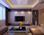 Plasterboard ceilings for the living room: photo