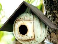 Pumpkin birdhouse