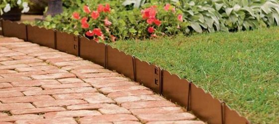 Garden bed curb tape