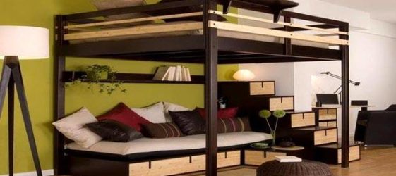 Loft bed for adults and children