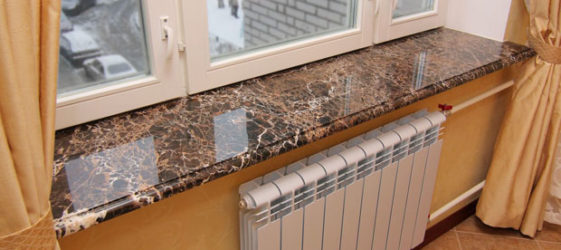 Artificial stone window sills