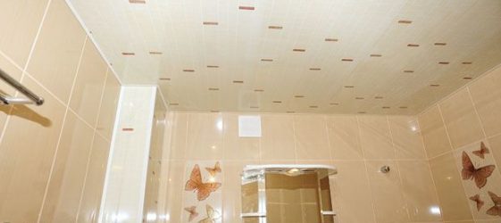 Finishing the ceiling with plastic panels