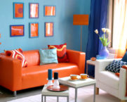 Cool colors and warm colors in the interior