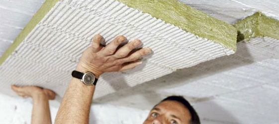 Sound insulation of the ceiling in the apartment with his hands